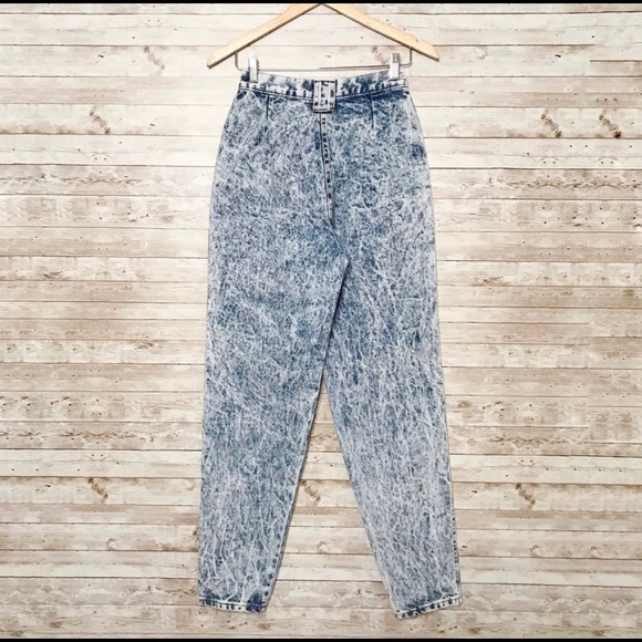 Vintage Chic Acid Wash High Rise Mom Jeans Sz 4 - Picture 2 of 12